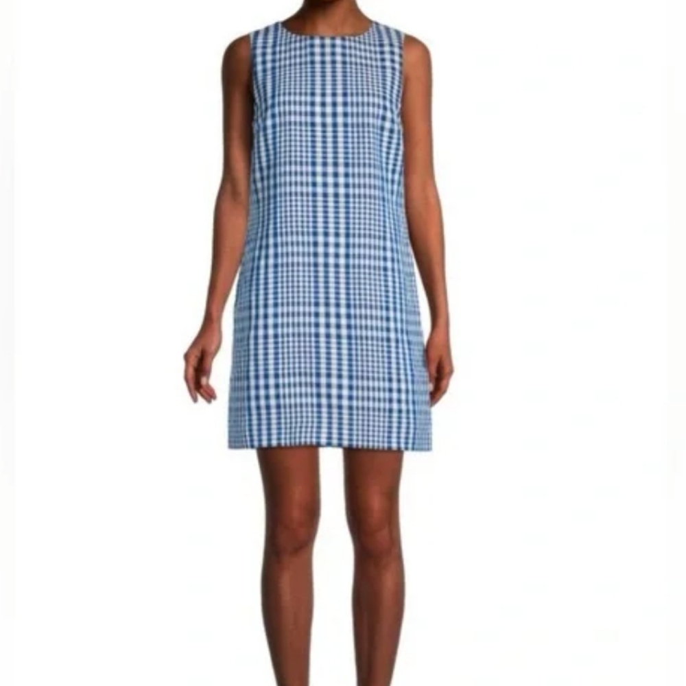 Nwt Theory blue plaid dillon dress sz 2